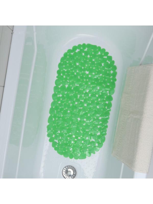 SPA-коврик для ванны на присосках Доляна «Крупная галька», 33×63 см, цвет МИКС