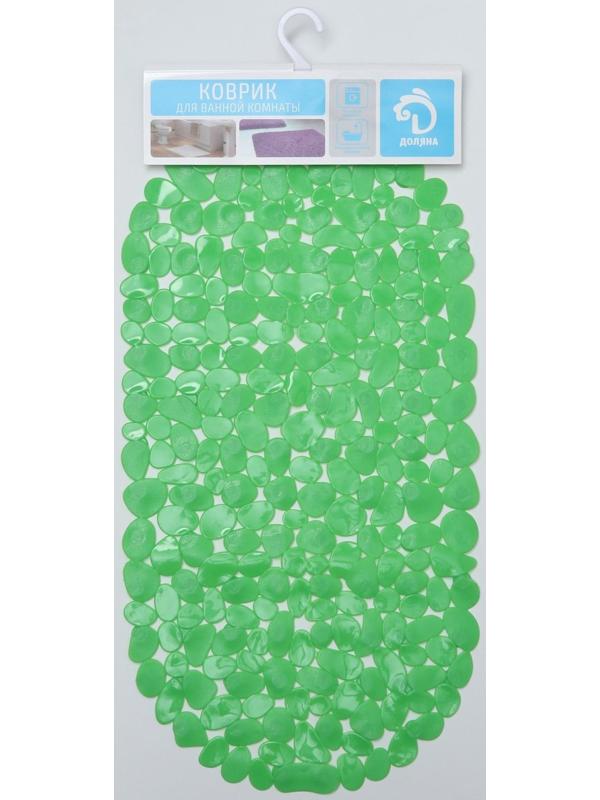 SPA-коврик для ванны на присосках Доляна «Крупная галька», 33×63 см, цвет МИКС