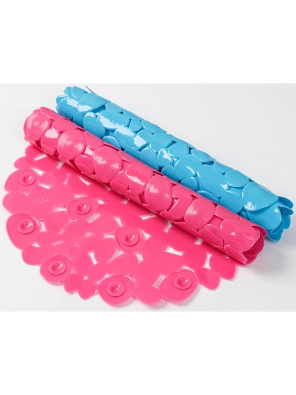 SPA-коврик для ванны на присосках Доляна «Крупная галька», 33×63 см, цвет МИКС