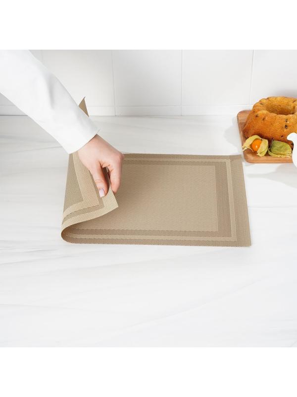 Салфетка сервировочная на стол «Окно», 45×30 см, цвет бежевый