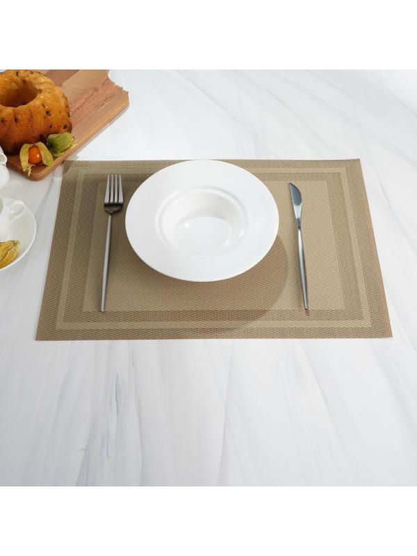 Салфетка сервировочная на стол «Окно», 45×30 см, цвет бежевый