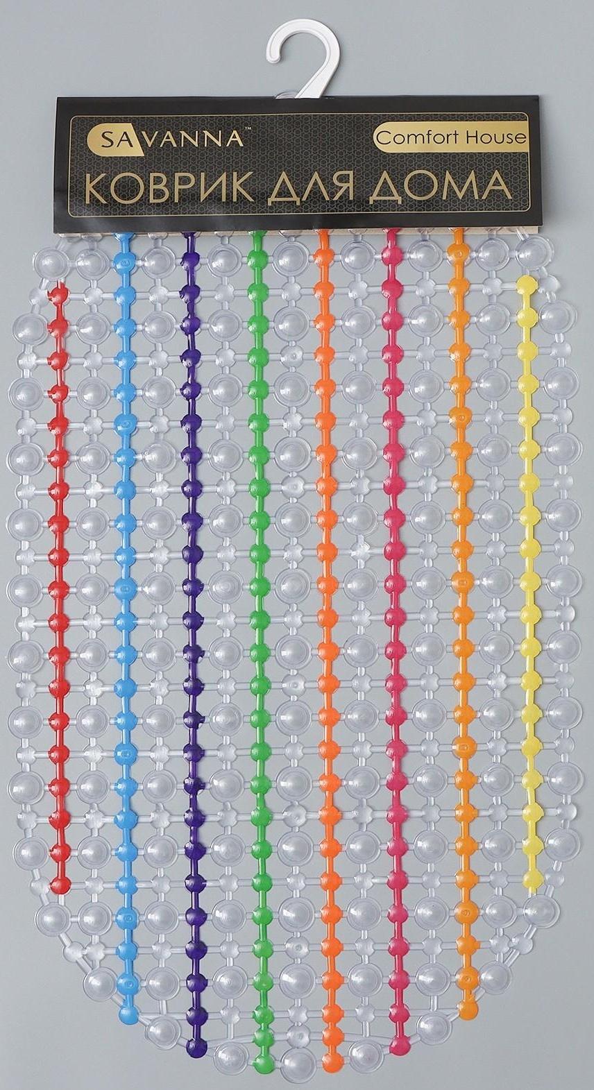 SPA-коврик для ванны на присосках SAVANNA «Радуга», 36×66 см