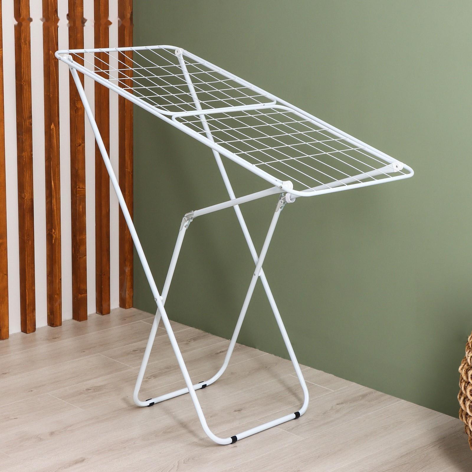 Сушилка для белья напольная складная Доляна, рабочая длина 18 м