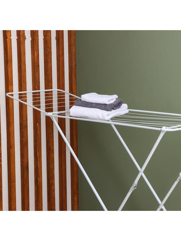 Сушилка для белья напольная складная Доляна, рабочая длина 18 м