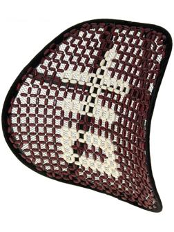 Ортопедическая спинка на сиденье упругая на сиденье 38×39 см, дерево, красно-белый