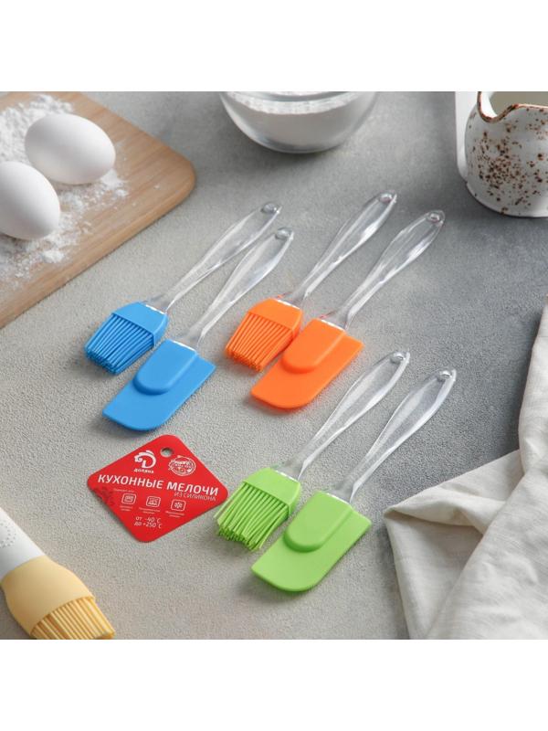 Набор для выпечки Доляна «Лёд», 2 предмета: лопатка, кисть, цвет МИКС