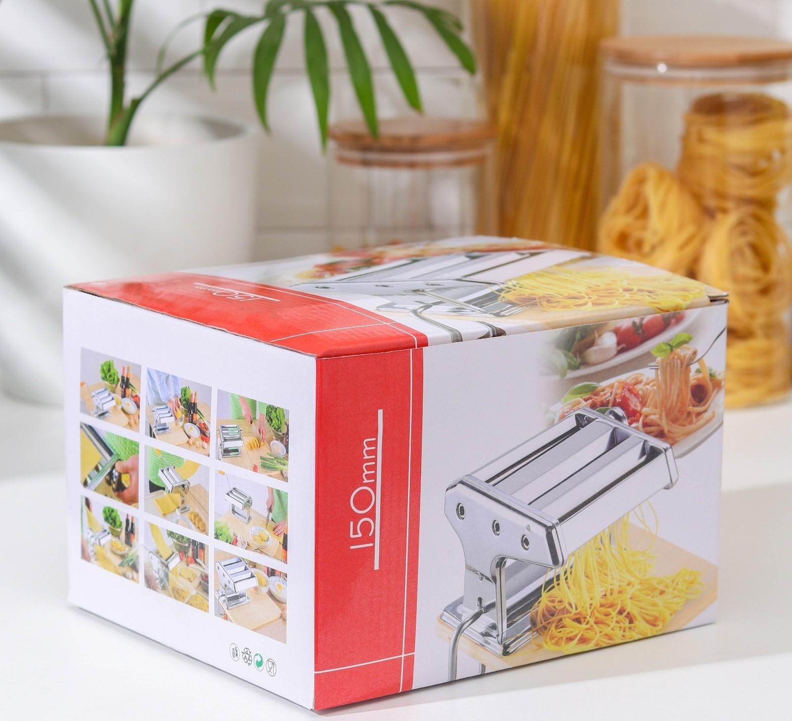 Лапшерезка с функцией раскатывания теста, 6 настроек толщины теста, ширина лапши 2 и 5 мм