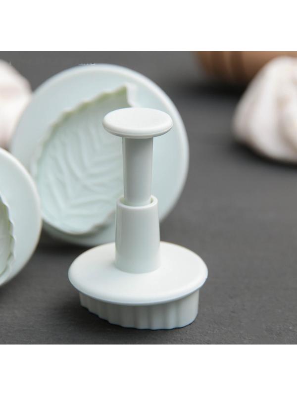 Набор плунжеров кондитерских Доляна «Лист», 3 шт: d=3,5 см, d=4 см, d=5 см