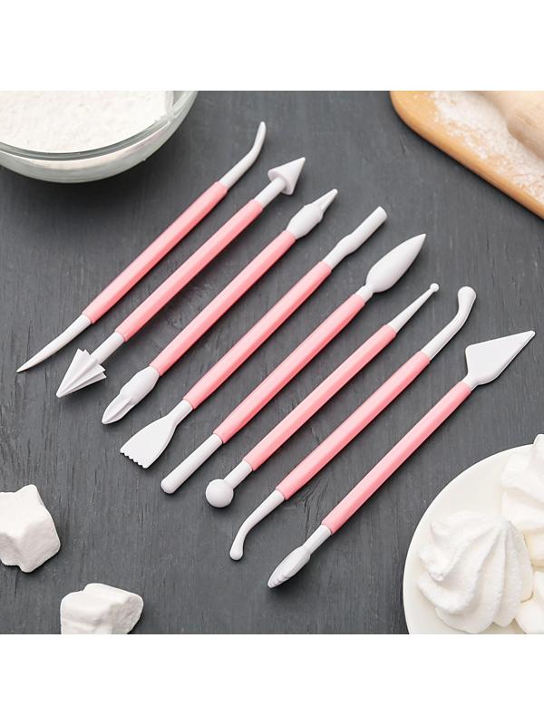 Набор приспособлений для моделирования кондитерских украшений Доляна, 8 шт, цвет МИКС