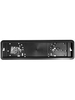 Держатель номера TORSO, нержавеющая сталь, подложка пластик, черный