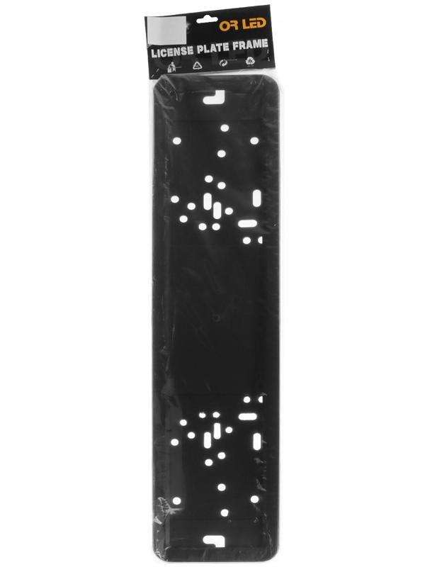 Держатель номера TORSO, нержавеющая сталь, подложка пластик, черный