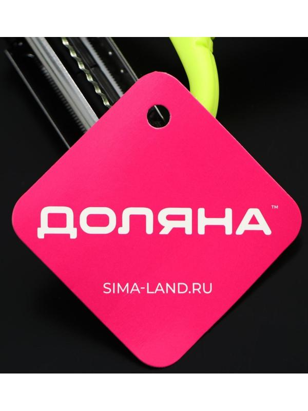 Овощечистка Доляна «Трезубец», 15 см, три лезвия, цвет МИКС