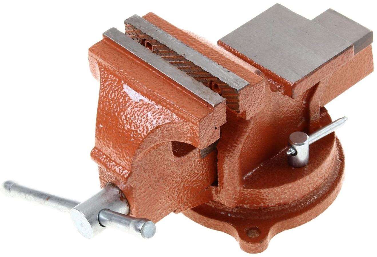 Тиски слесарные Sparta, 200 мм, поворотные, с наковальней