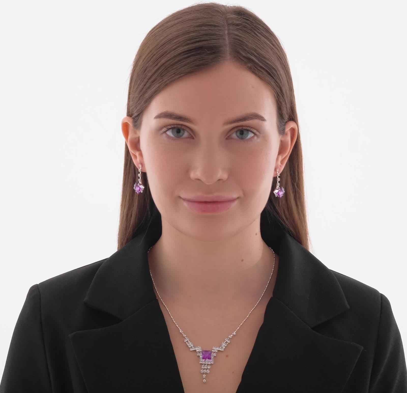 Набор 2 предмета: серьги, колье 