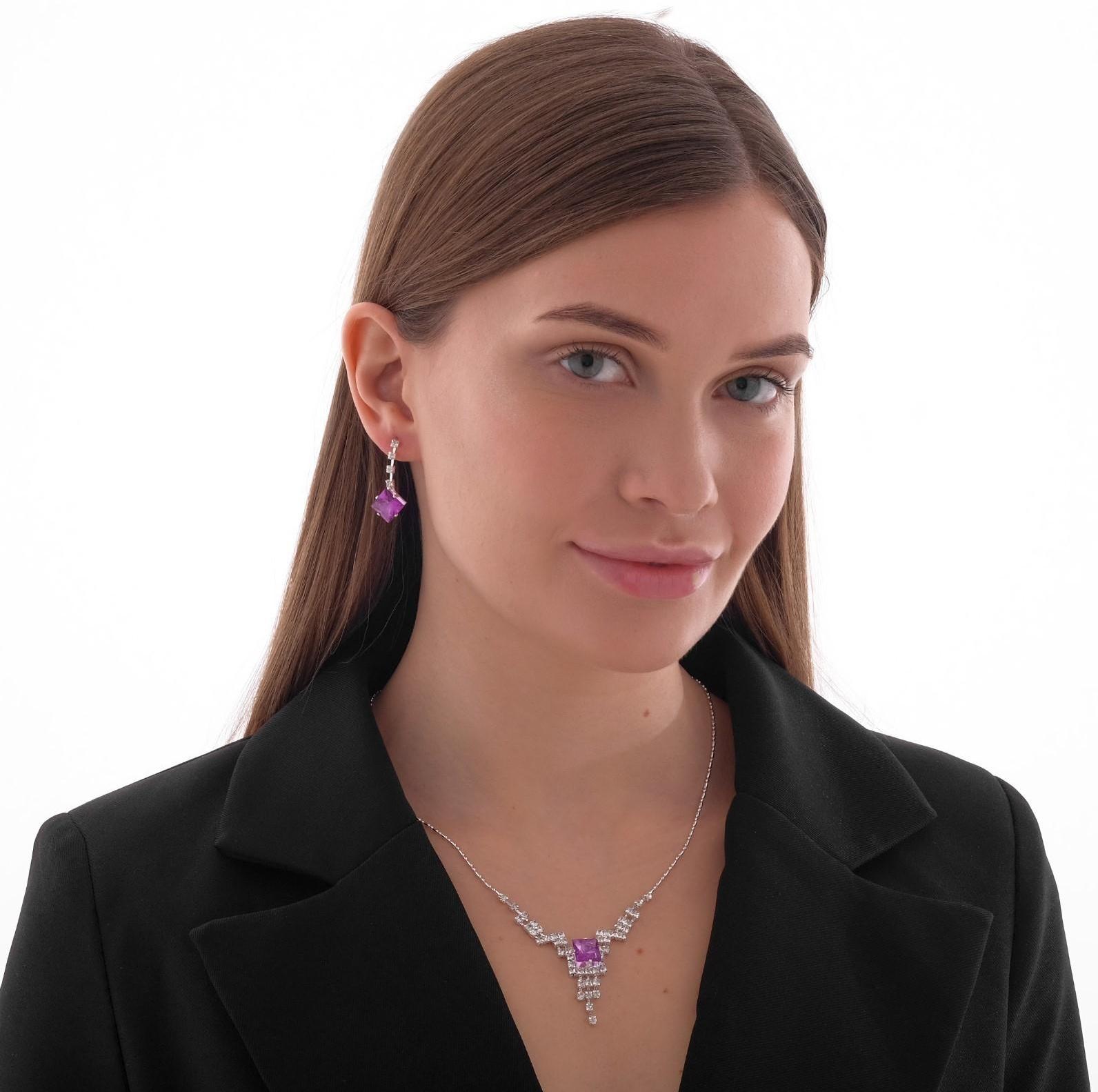 Набор 2 предмета: серьги, колье 