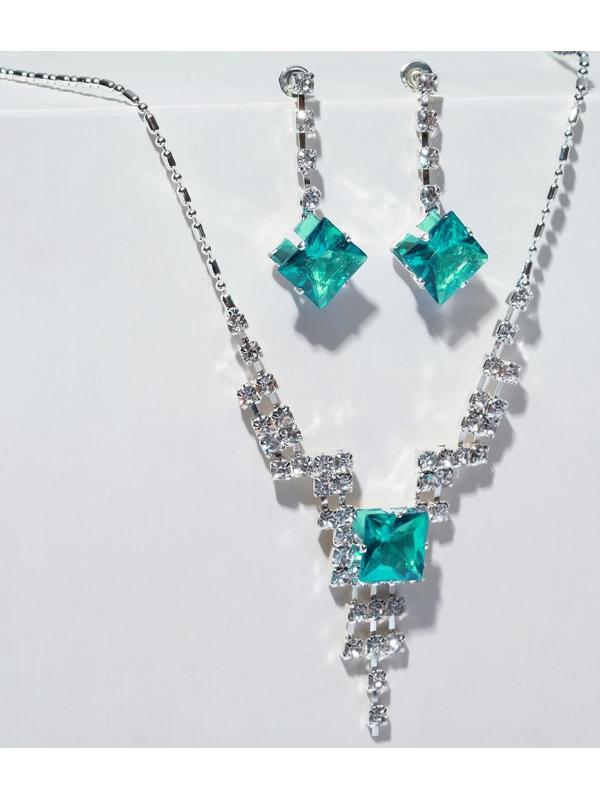 Набор 2 предмета: серьги, колье 