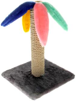 Когтеточка «Пальма», искусственный мех, микс цветов, 31 х 31 х 45 см