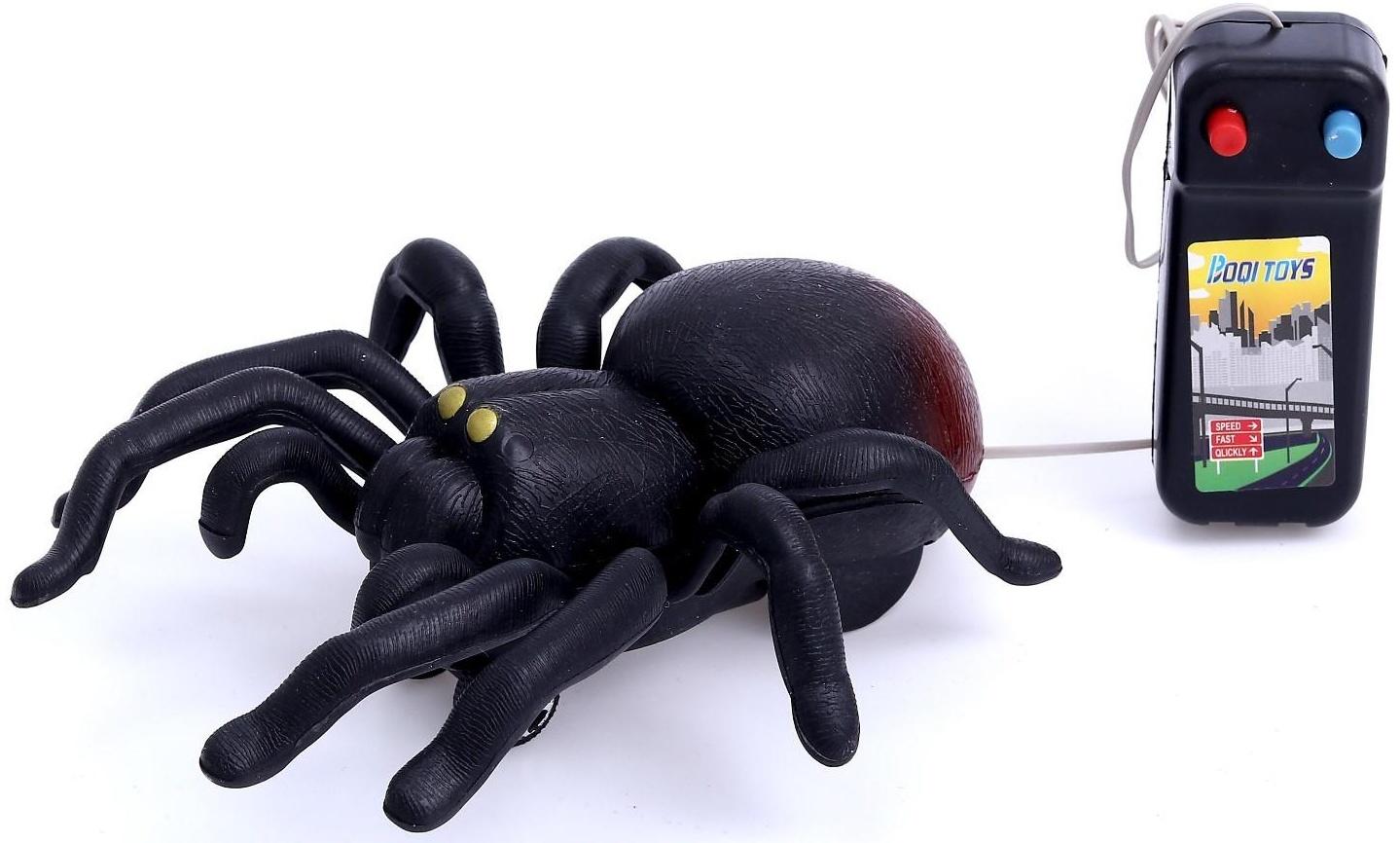 Животное «Паук», на дистанционном управлении, работает от батареек, цвета МИКС