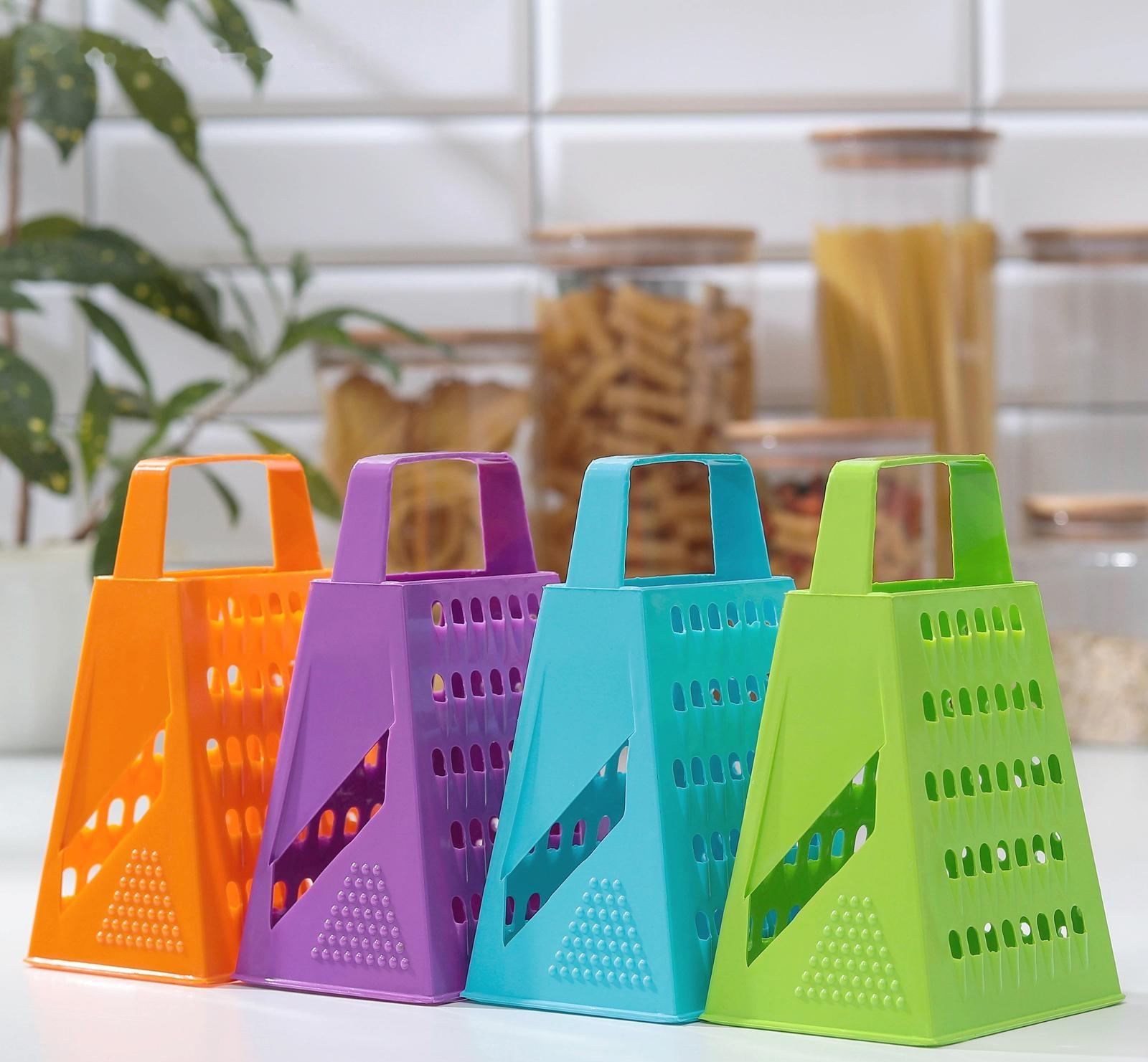 Тёрка четырёхгранная «Яркость цвета», 16 см, цвет МИКС