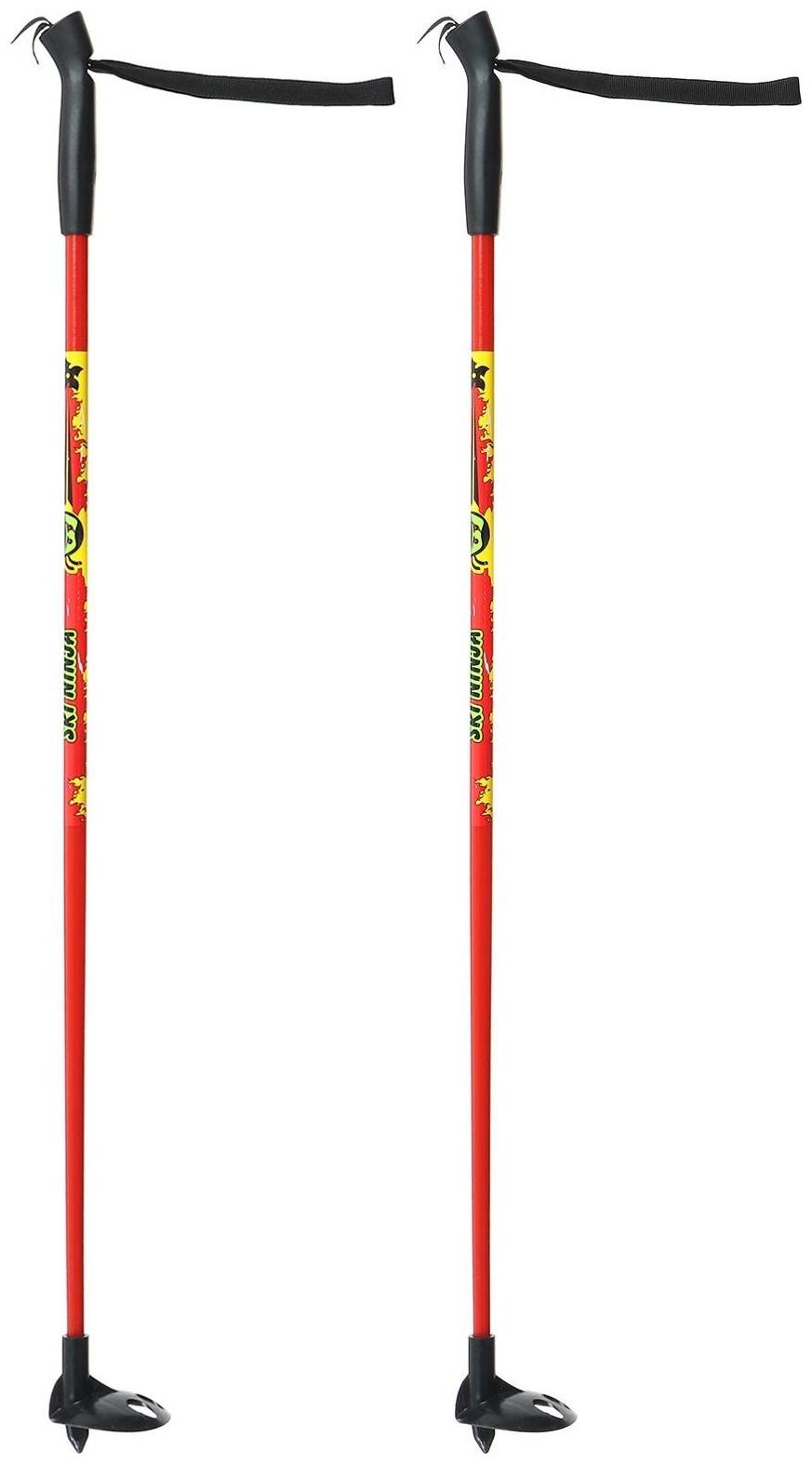 Палки лыжные стеклопластиковые, длина 80 см, цвета микс