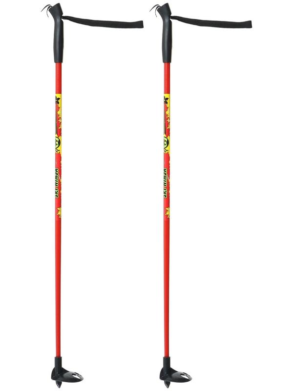 Палки лыжные стеклопластиковые, длина 80 см, цвета микс