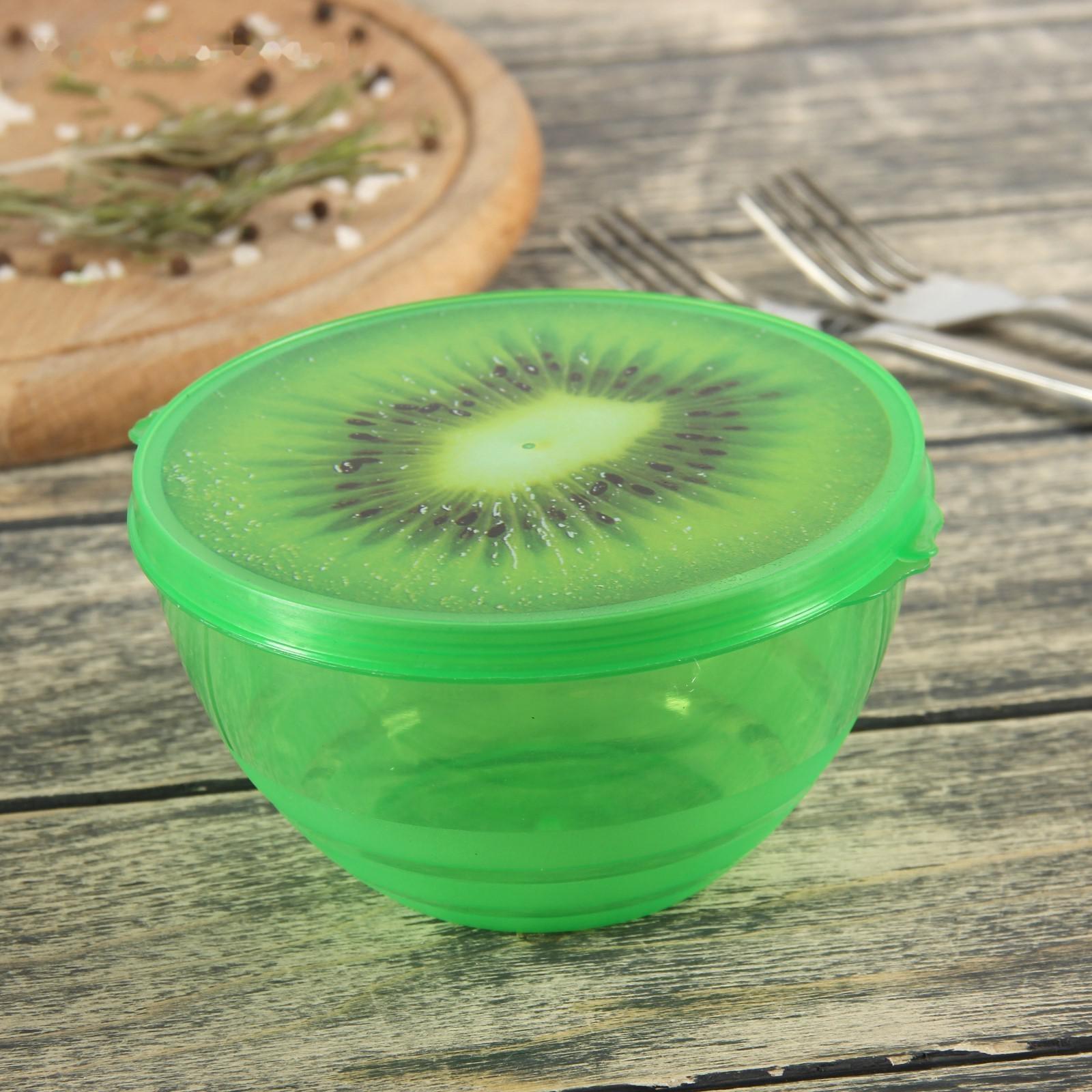 Контейнер пластиковый пищевой «Сочный цитрус», 500 мл, цвет МИКС