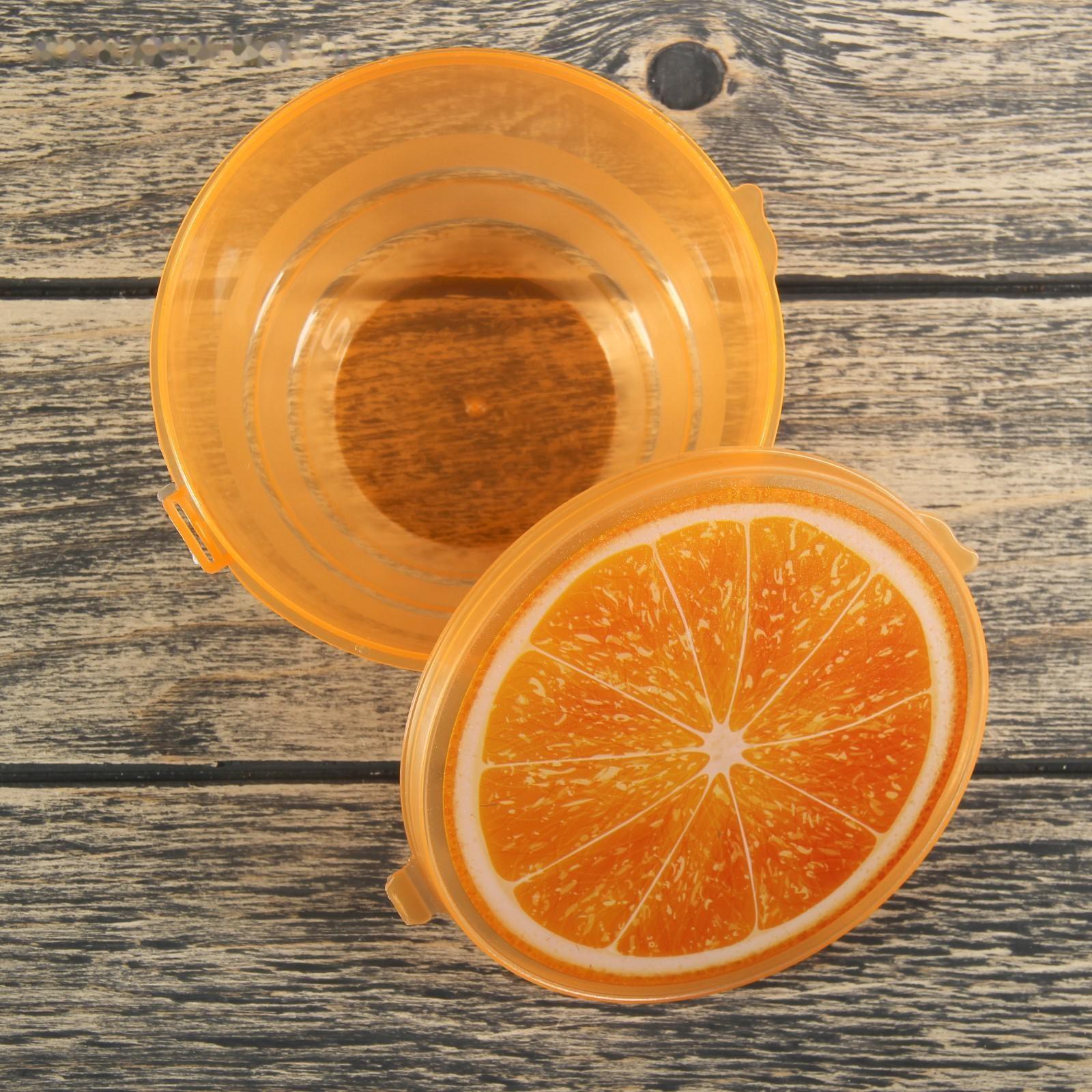 Контейнер пластиковый пищевой «Сочный цитрус», 500 мл, цвет МИКС