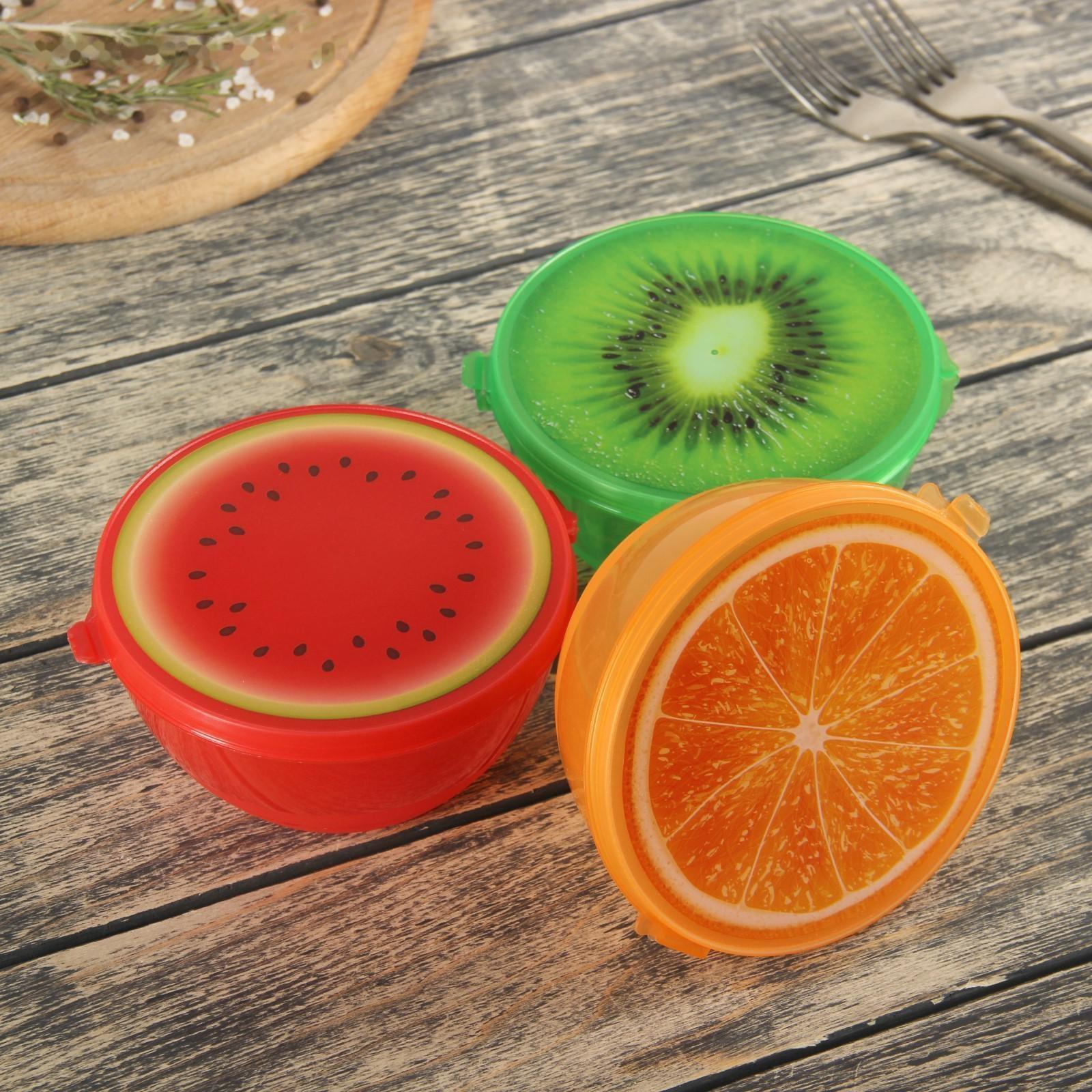 Контейнер пластиковый пищевой «Сочный цитрус», 500 мл, цвет МИКС