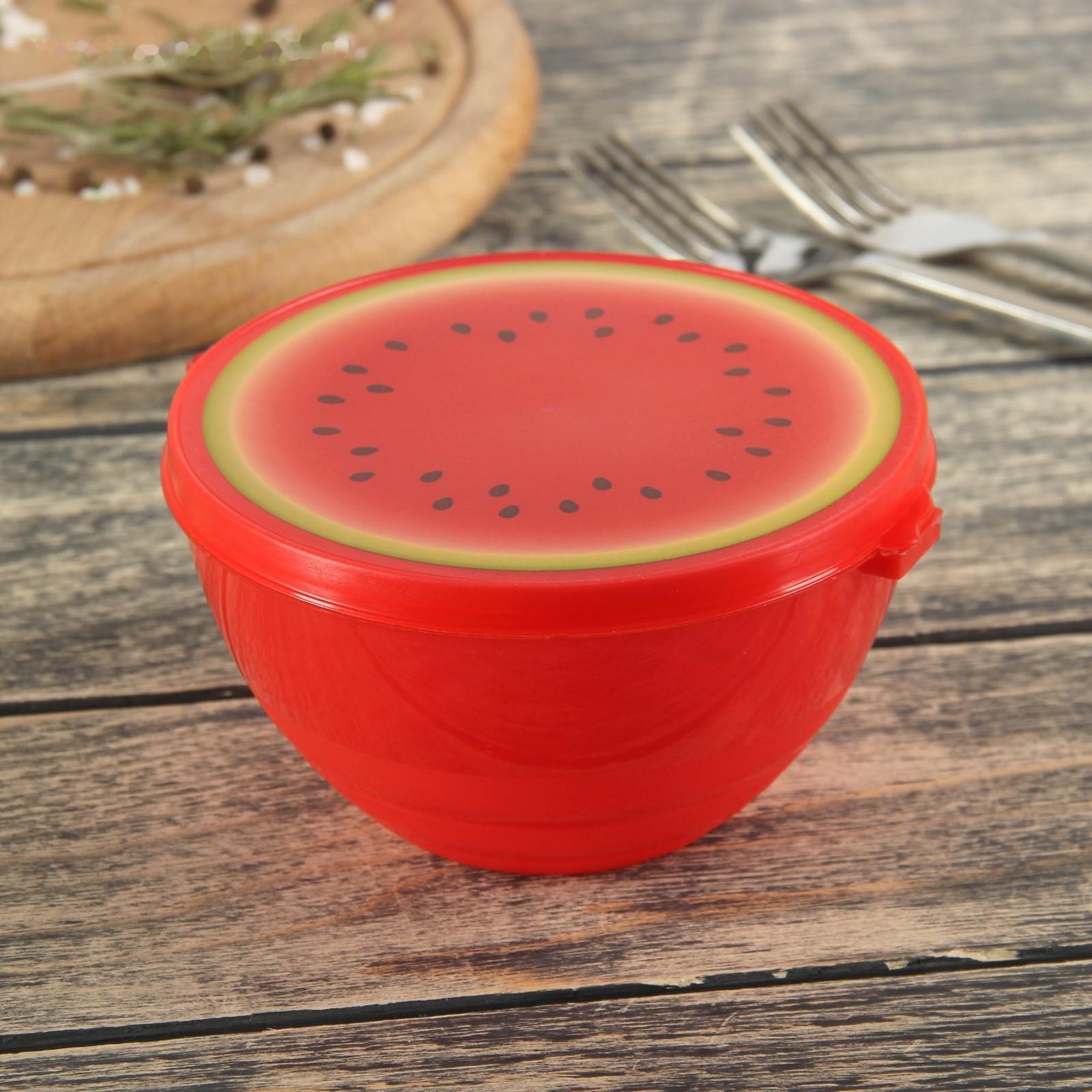 Контейнер пластиковый пищевой «Сочный цитрус», 500 мл, цвет МИКС