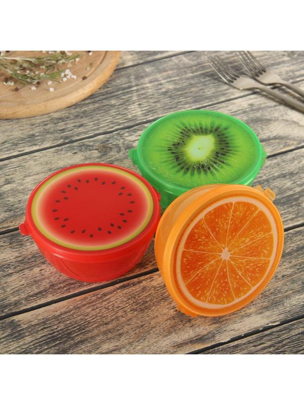 Контейнер пластиковый пищевой «Сочный цитрус», 500 мл, цвет МИКС