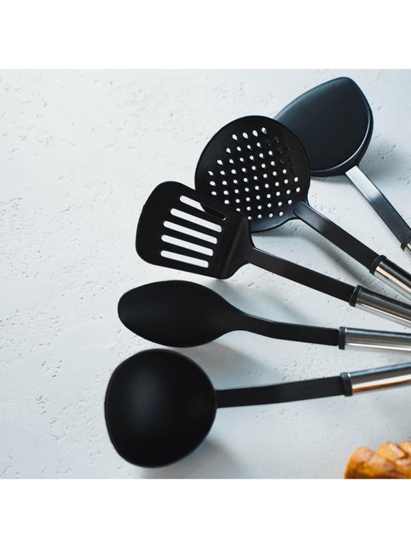 Набор кухонных принадлежностей Доляна «антрацитовый блеск», 5 предметов