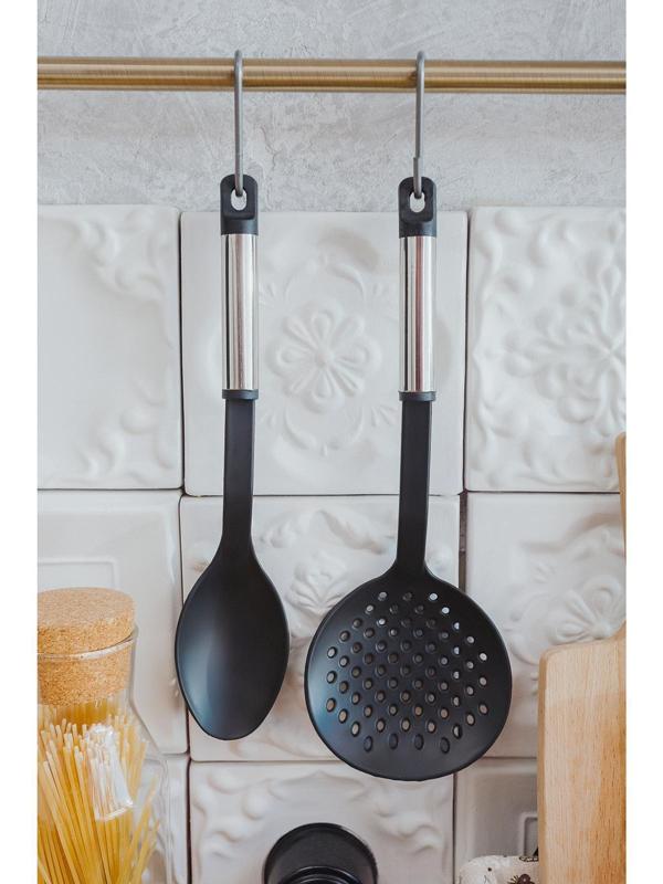Набор кухонных принадлежностей Доляна «антрацитовый блеск», 5 предметов