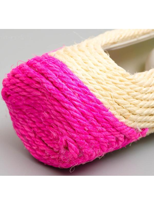 Когтеточка сизалевая малая с шариками, 29 х 7,5 см микс цветов