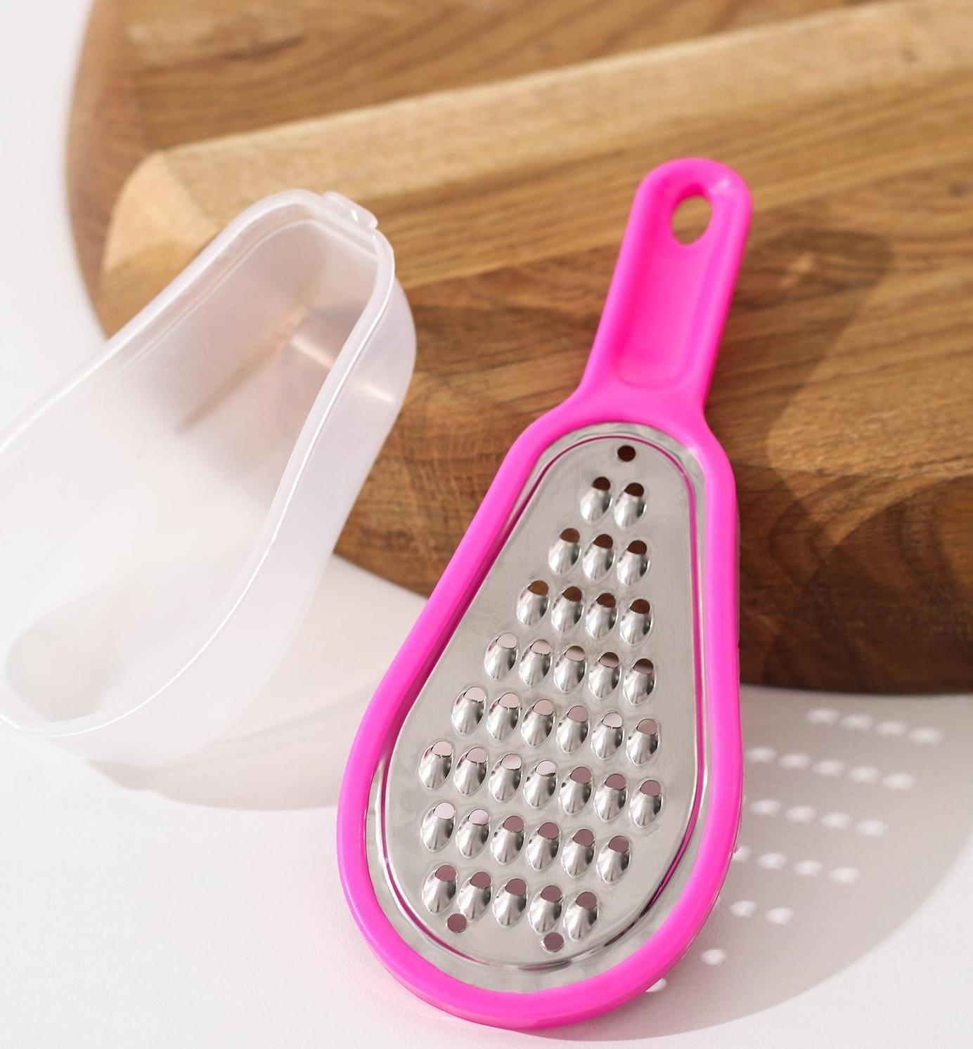 Тёрка с контейнером Доляна «Груша», 16 см, цвет МИКС