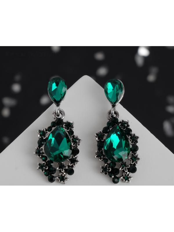 Серьги со стразами 