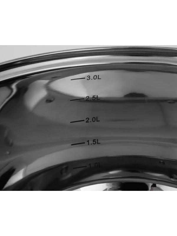 Кастрюля из нержавеющей стали Доляна «Гиперион», 3,5 л, d=20 см, стеклянная крышка