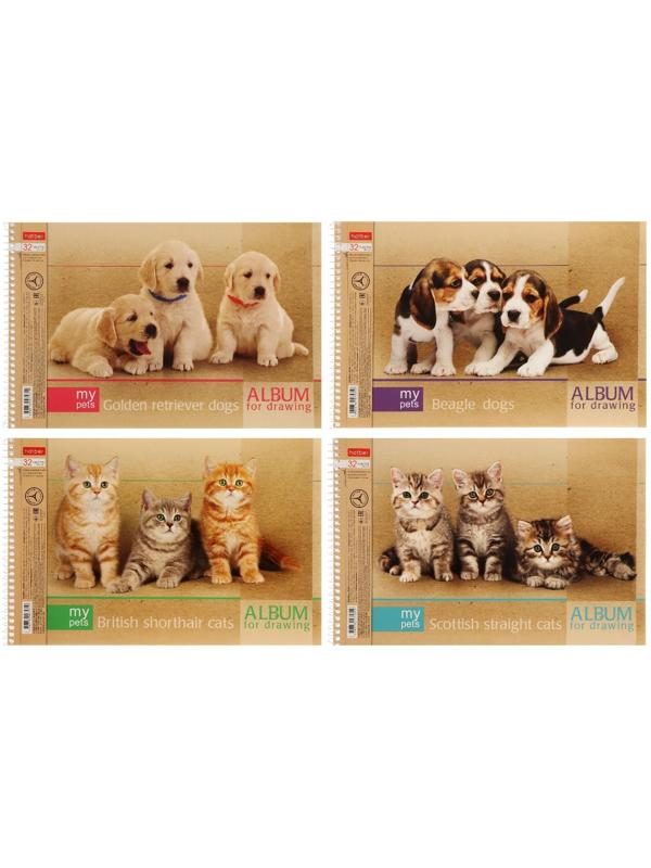 Альбом для рисования А4, 32 листа, на гребне, 