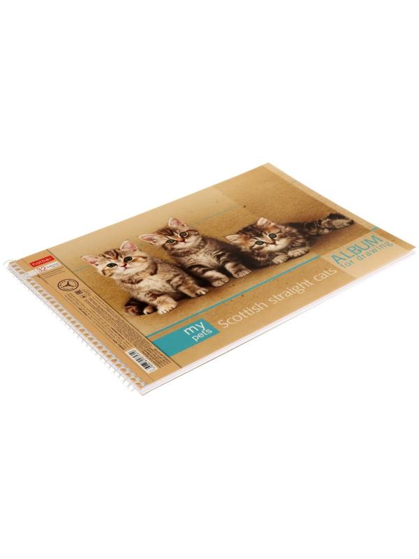 Альбом для рисования А4, 32 листа, на гребне, 