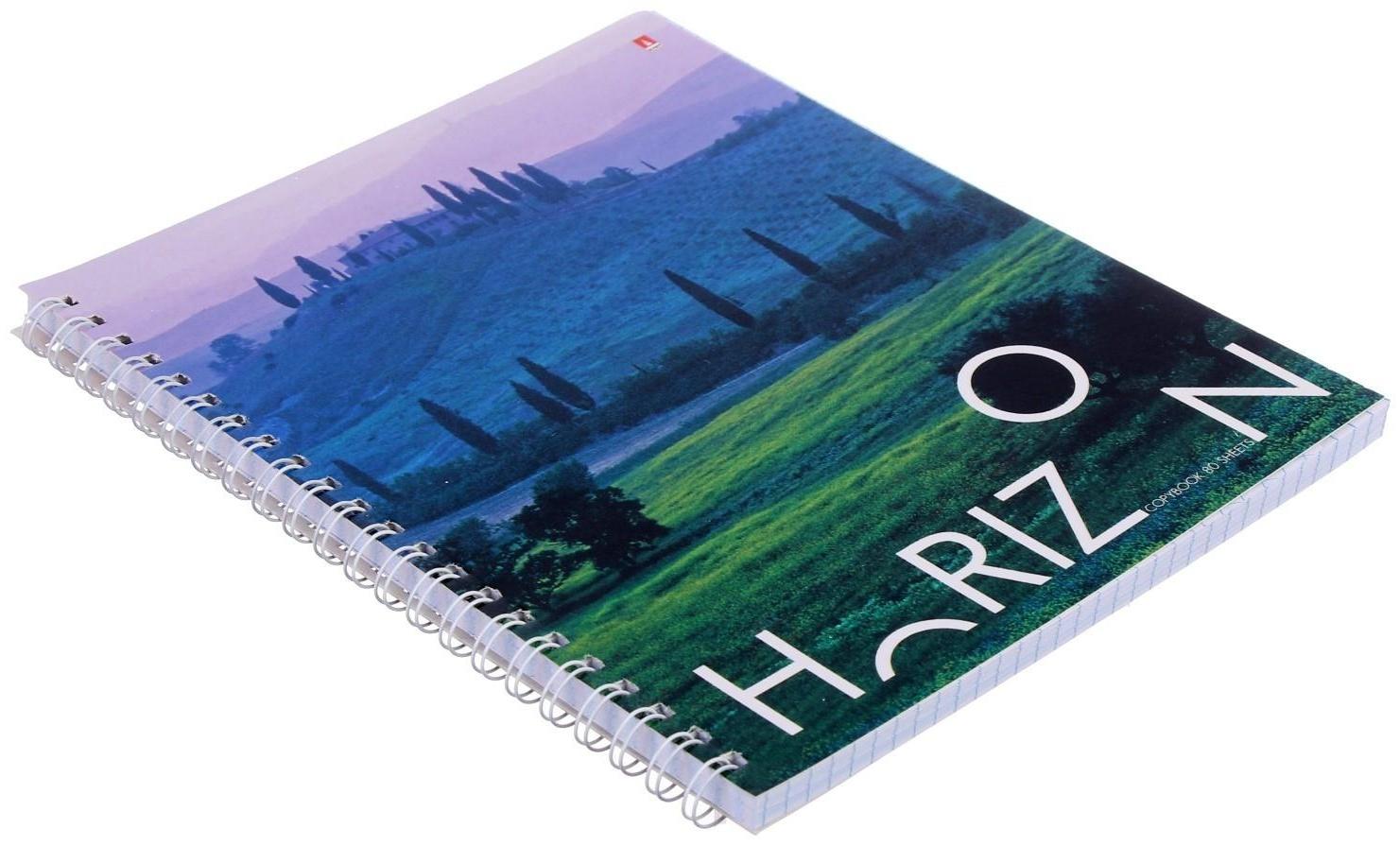 Тетрадь 80 листов в клетку на гребне 