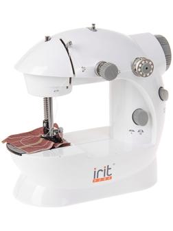 Швейная машина Irit IRP-01, 9 Вт, полуавтомат, от батареек/сети, бело-серая