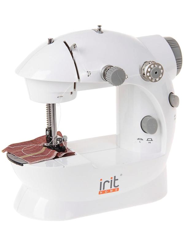 Швейная машина Irit IRP-01, 9 Вт, полуавтомат, от батареек/сети, бело-серая