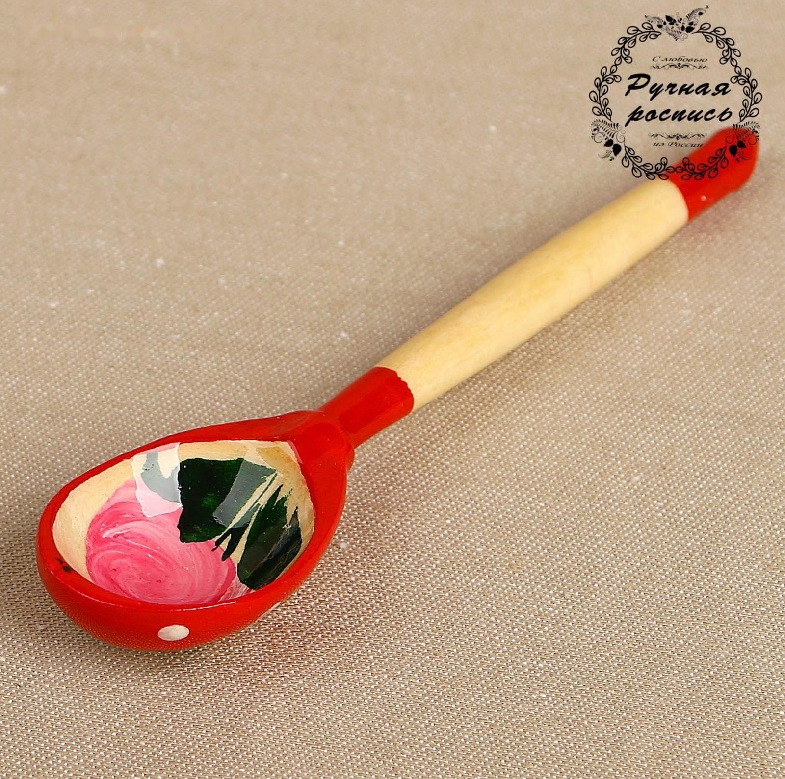 Ложка «Матрёшка», 14,7×3,5 см, микс