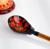 Ложка для солений, с художественной росписью, черная, хохлома