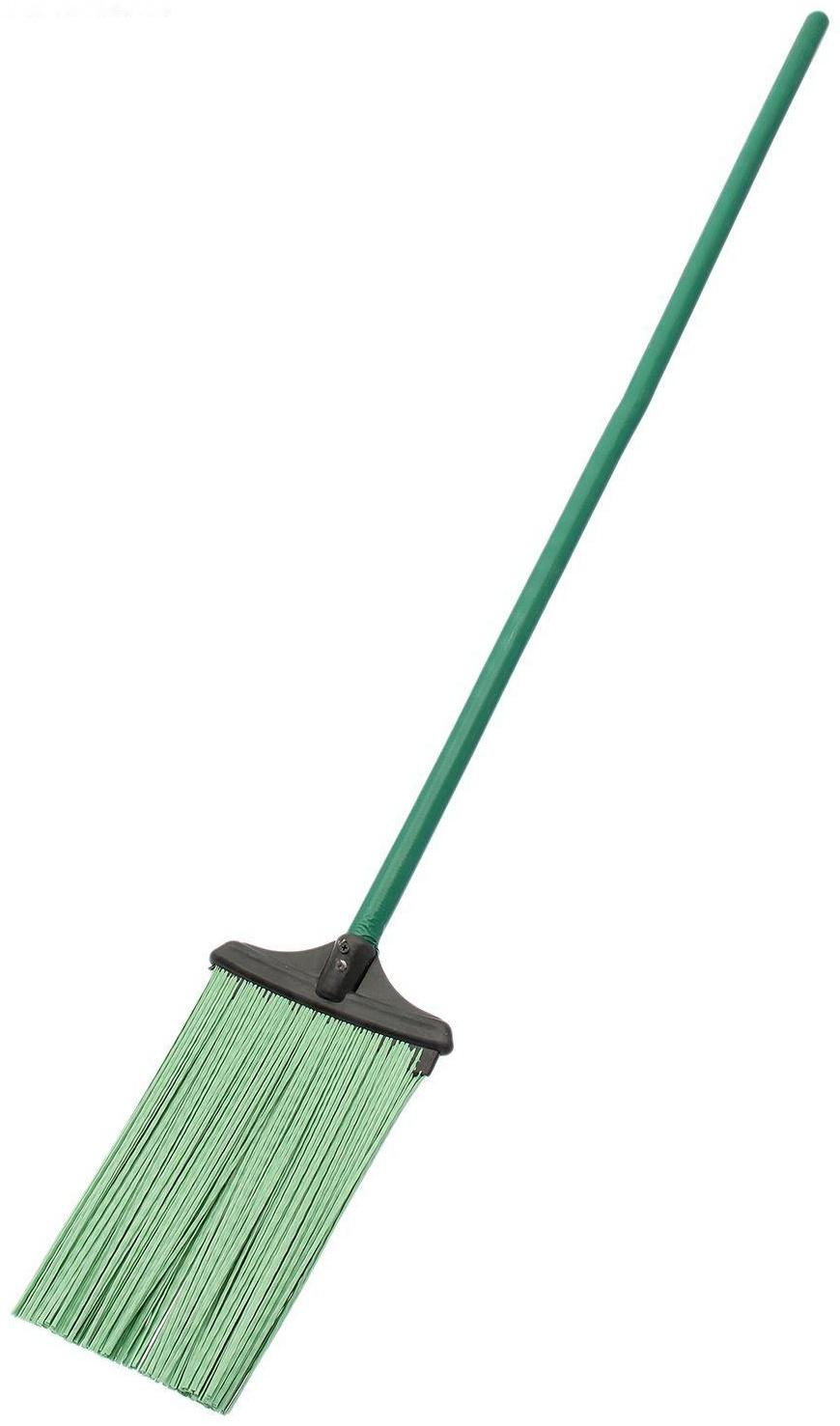 Метла полипропиленовая, плоская, с черенком, цвет МИКС