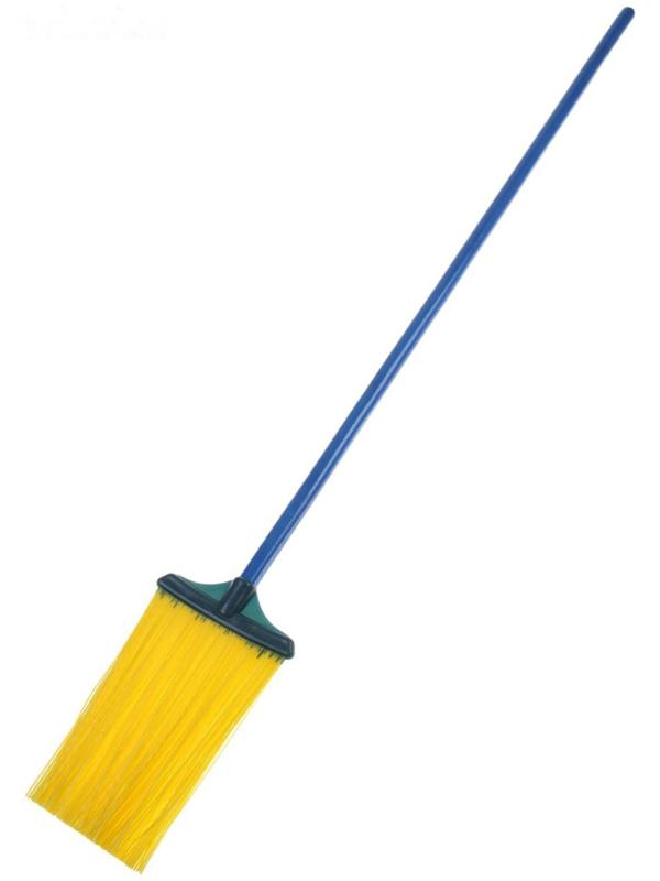 Метла полипропиленовая, плоская, с черенком, цвет МИКС