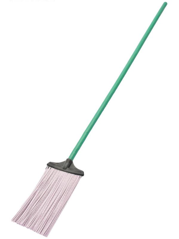 Метла полипропиленовая, плоская, с черенком, цвет МИКС