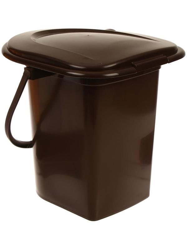 Ведро-туалет, h = 40 см, 17 л, со съёмным горшком, коричневое