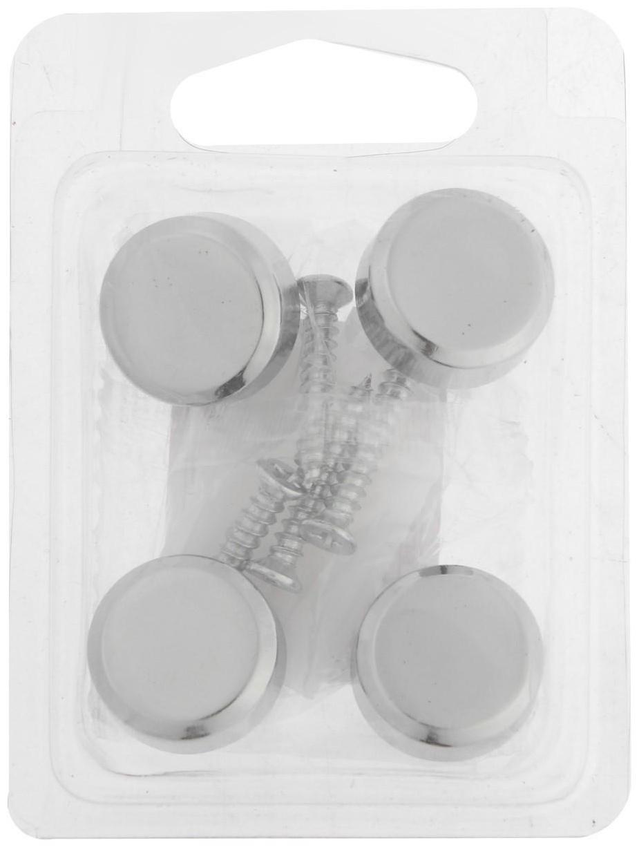 Зеркалодержатель, d=20 мм, без сверления, цвет хром, 4 шт.