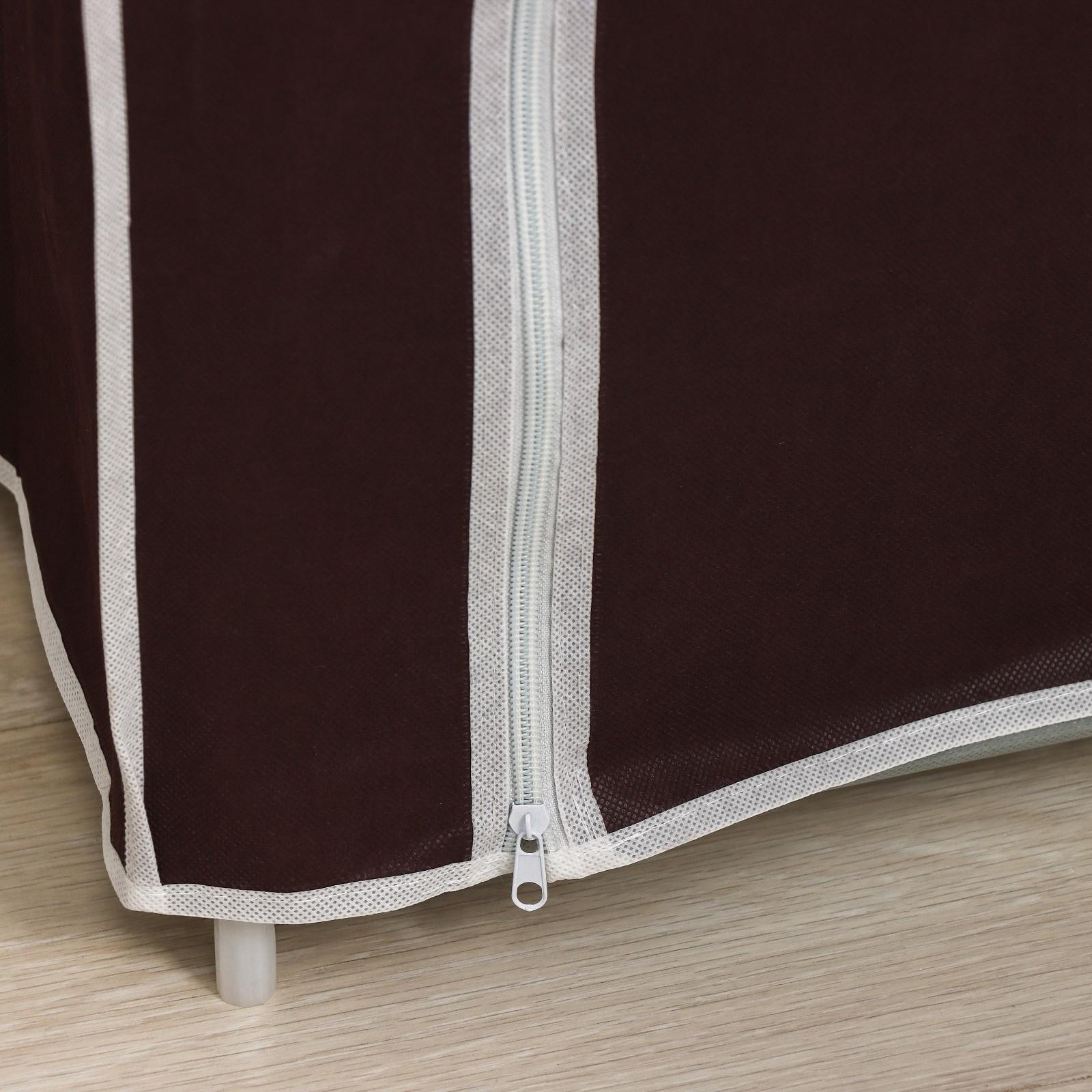 Обувница, 6 ярусов, 60×28×105 см, цвет кофейный