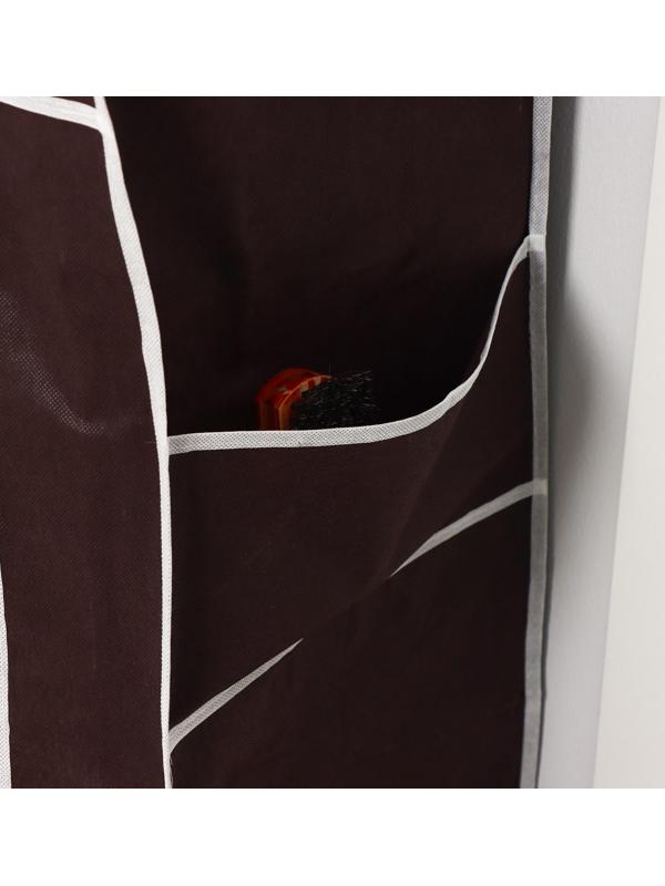 Обувница, 6 ярусов, 60×28×105 см, цвет кофейный